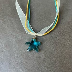 Swarovski crystal starfish choker